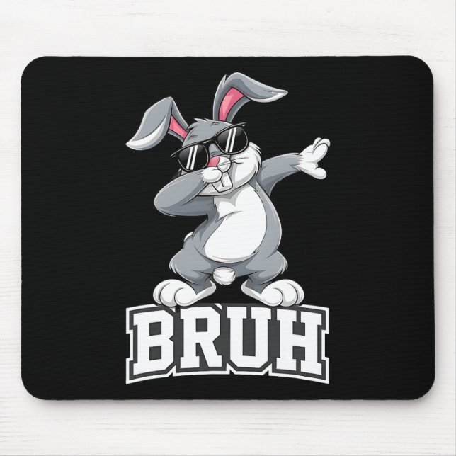 Alfombrilla De Ratón Dabbing Bunny Easter Day Dab Bruh Bunny Adolescent (Frente)