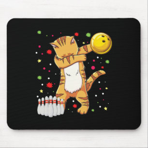 Alfombrilla De Ratón Dabbing Cat Bowling Camisetas Funny Bowling Gift C