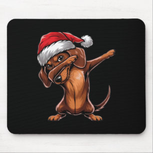 Alfombrilla De Ratón Dabbing Dachshund Santa Hat Navidades Dab Dance Gi