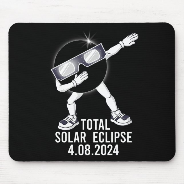 Alfombrilla De Ratón Dabbing Eclipse solar total 04.08.2024 Diversión n (Frente)