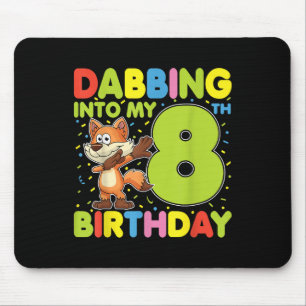 Alfombrilla De Ratón Dabbing en mi zorro de 8 años de cumpleaños Ocho a