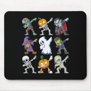 Alfombrilla De Ratón Dabbing Halloween Boys Skeleton Zombie Scary Pumpk