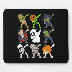 Alfombrilla De Ratón Dabbing Halloween Skeleton Zombie Scary Pumpkin Va