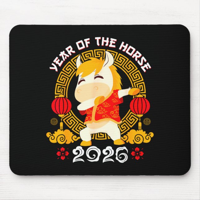 Alfombrilla De Ratón Dabbing Horse Chinese New Year Of The Horse2026  (Frente)