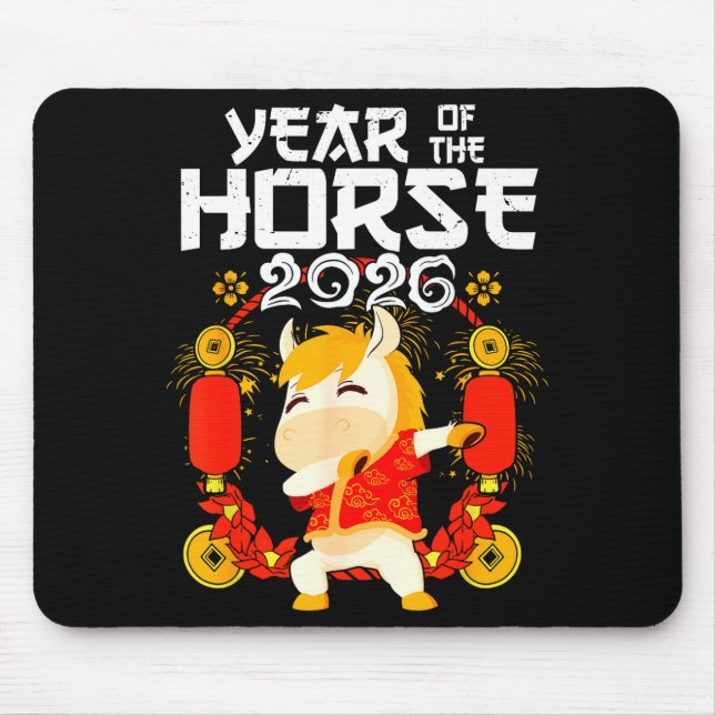 Alfombrilla De Ratón Dabbing Horse Chinese New Year Of The Horse2026  (Frente)
