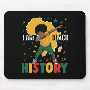 Alfombrilla De Ratón Dabbing I Am Black History Kids Boys Men Black His