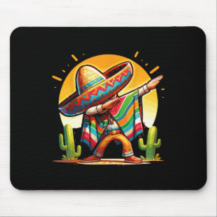 Alfombrilla De Ratón Dabbing mexicano Poncho Sombrero Dab Cinco De