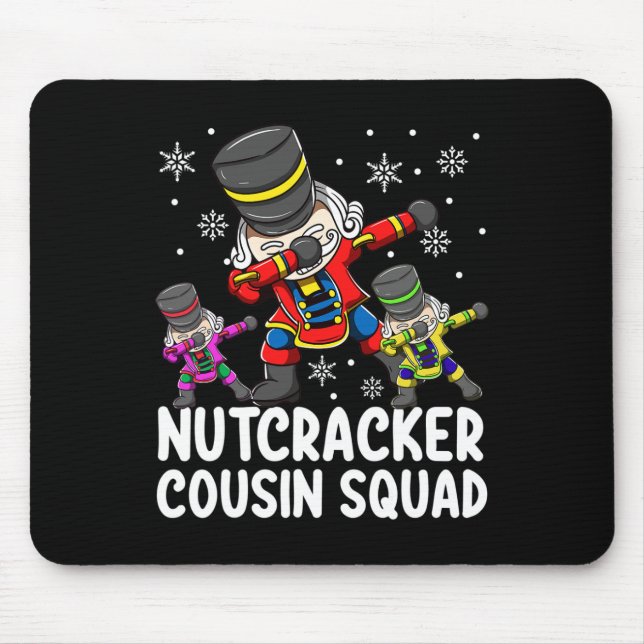 Alfombrilla De Ratón Dabbing Nutcracker Cousin Squad Funny Matando Chr (Frente)