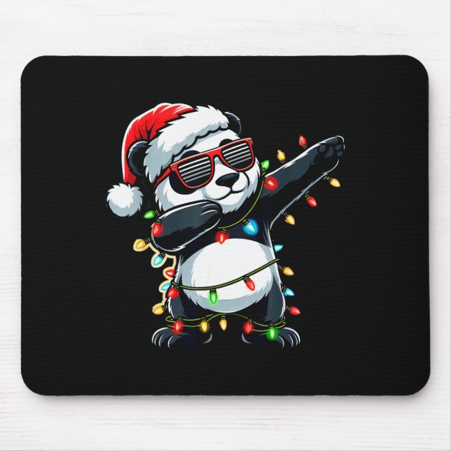 Alfombrilla De Ratón Dabbing Panda Xmas For Kids Boys Girl Panda Lover  (Frente)