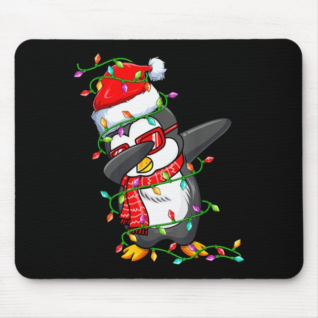 Alfombrilla De Ratón Dabbing Penguin Wearing Santa Hat - Penguin Lover  (Frente)