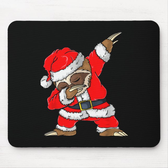 Alfombrilla De Ratón Dabbing Santa Sloth Merry Slothmas Christmas Kids  (Frente)