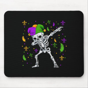 Alfombrilla De Ratón Dabbing Skeleton Mardi Gras Niños