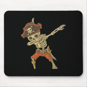 Alfombrilla De Ratón Dabbing Skeleton Pirate Niños Halloween Jolly Roge
