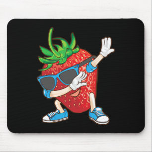 Alfombrilla De Ratón Dabbing Strawberry Funny Love Dancer Sweet for