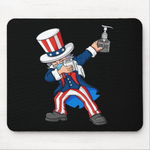 Alfombrilla De Ratón Dabbing Uncle Sam En Una Máscara 4 De Julio Dab Fu