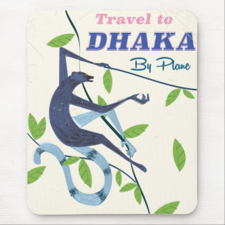 Alfombrilla De Ratón Daca, poster de vacaciones de Bangladesh.