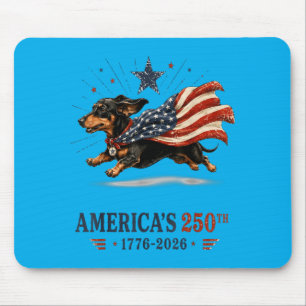 Alfombrilla De Ratón Dachshund Aamericas Perro Patriótico 250 Aniversar