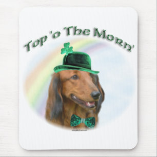 Alfombrilla De Ratón Dachshund arriba de la mañana'; Dachshund St. Patr