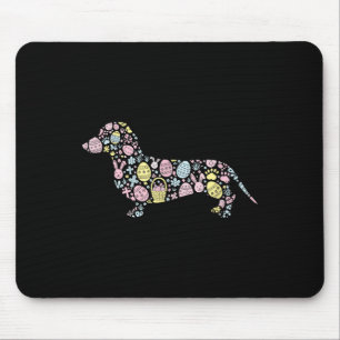 Alfombrilla De Ratón Dachshund Bunny Easter Egy Easter Day Mujeres homb