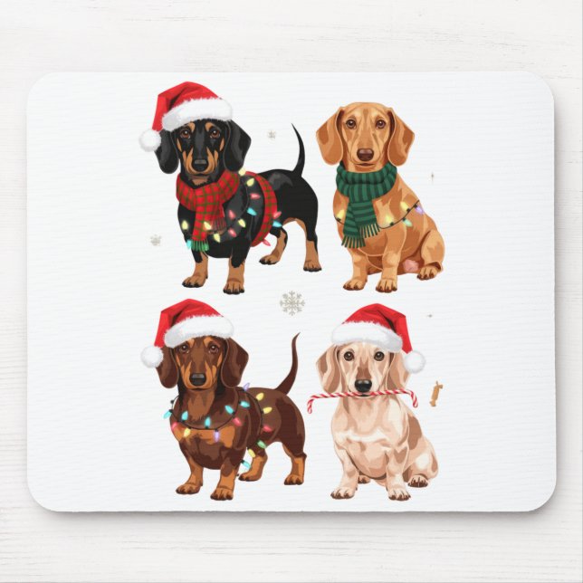 Alfombrilla De Ratón Dachshund Christmas Dog Mom Lover Xmas Gift  (Frente)