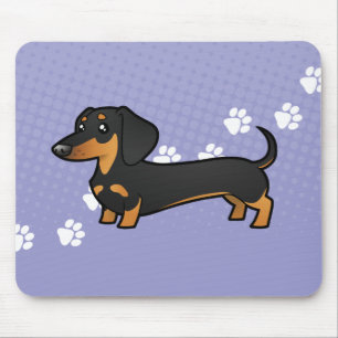 Alfombrilla De Ratón Dachshund del dibujo animado (capa lisa)