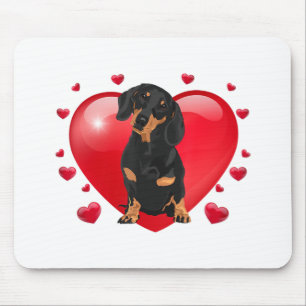 Alfombrilla De Ratón Dachshund Día de San Valentín Gif Molesto Mamá 