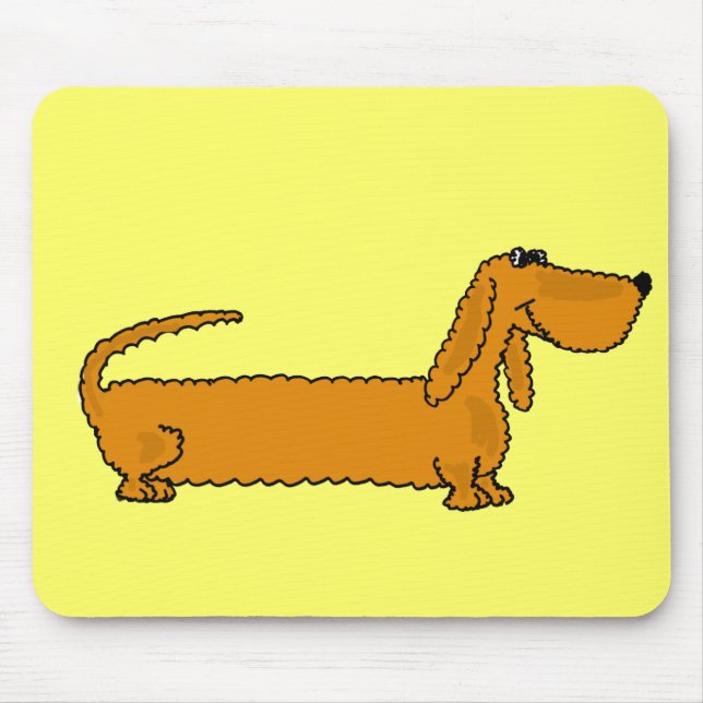 Alfombrilla De Ratón Dachshund divertido Mousepad de BW (Frente)