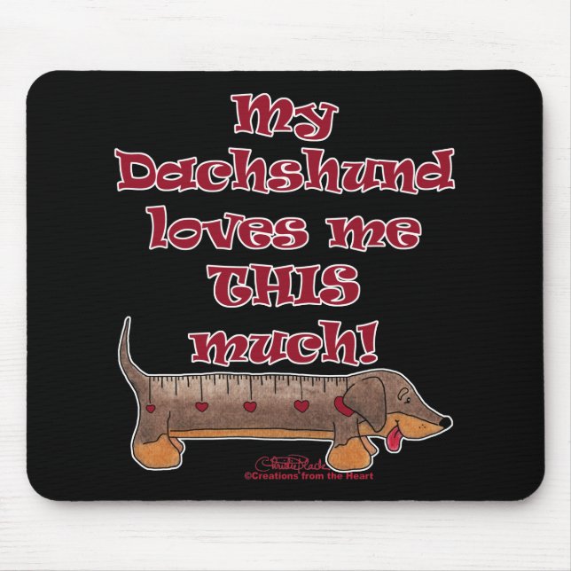 Alfombrilla De Ratón Dachshund Love Meter (Frente)