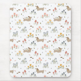 Alfombrilla De Ratón Dachshund Lover Weiner Dog Sausage Dog Wildflower