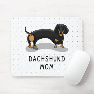 Alfombrilla De Ratón Dachshund Mom (S black & tan) - Cute dog Mom