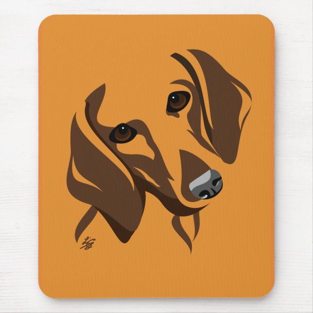 Alfombrilla De Ratón Dachshund Mousepads de la diversión (Frente)