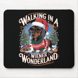 Alfombrilla De Ratón Dachshund Navidades de Santa Hat disfrazados Perro