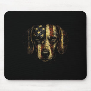 Alfombrilla De Ratón Dachshund Patriótico Bandera de EE. UU. Día de la