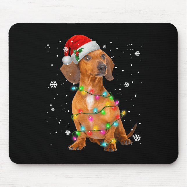 Alfombrilla De Ratón Dachshund Perros Árboles Navidades Regalos De Navi (Frente)