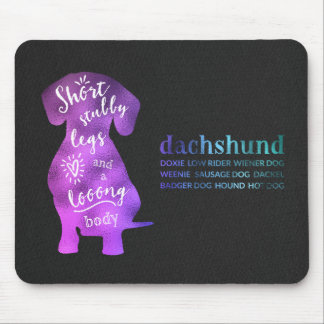 Alfombrilla De Ratón Dachshund - piernas rechonchas cortas y cuerpo