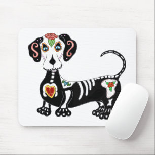 Alfombrilla De Ratón Dachshund Sugar Skull