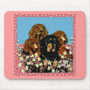 Alfombrilla De Ratón Dachshunds del Día de la Madre