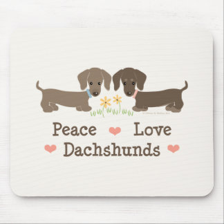 Alfombrilla De Ratón Dachshunds Mousepad del amor de la paz