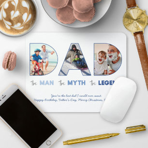 Alfombrilla De Ratón DAD Cortout Collage de fotos Hombre Mitos Leyenda 