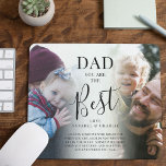 Alfombrilla De Ratón 'DAD', eres el mejor nombre y mandatario<br><div class="desc">Foto moderna y cita 2 tocadiscos de ratón fotográfico para los papás, con 2 fotos de tu elección, que se pueden descargar fácilmente desde un ordenador o tu teléfono, el texto 'DAD eres el mejor' en un guión elegante de caligrafía, tu(s) nombre(s) de(s) hijo(s) y una cita que se puede...</div>