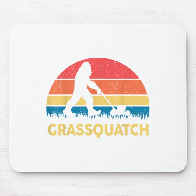 Alfombrilla De Ratón Dad Lawn Mowing Grquatch Bigfoot Mower Gift Funny  (Frente)