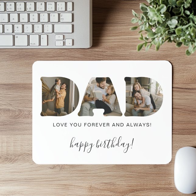 Alfombrilla De Ratón DAD Letter Photo Collage Birthday Mouse Pad (Subido por el creador)