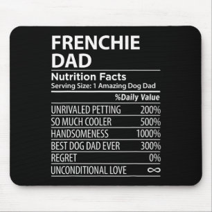 Alfombrilla De Ratón Dad Nutrition Hacts Fun Frenchie Dog Dueño
