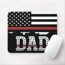 Dad Thin Red Line Firefighter Dad