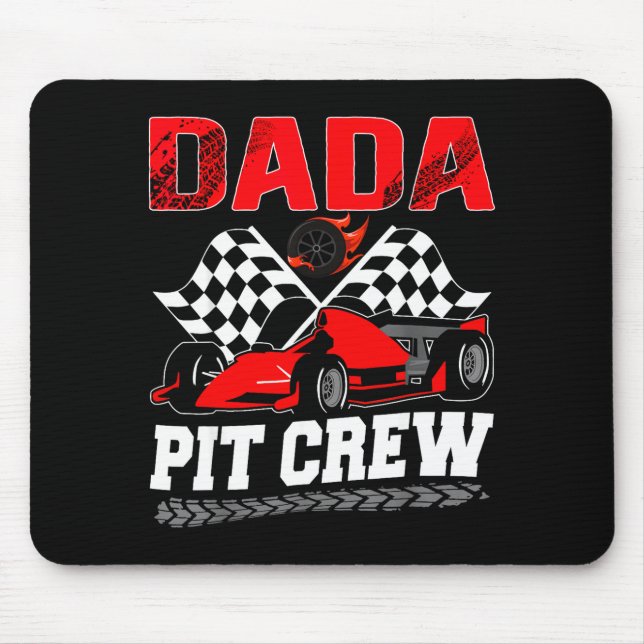 Alfombrilla De Ratón Dada T Crew Racing Family Race Car Birthday Boy  (Frente)