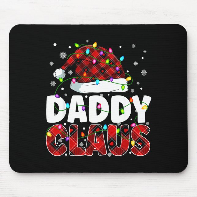 Alfombrilla De Ratón Daddy Claus Merry Christmas Santa Hat Family Match (Frente)