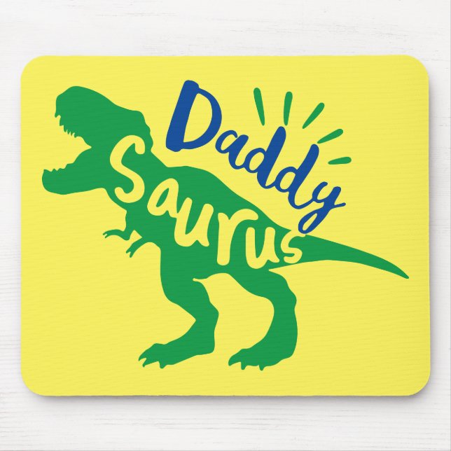 Alfombrilla De Ratón Daddy Saurus T-Rex Silhouette (Frente)
