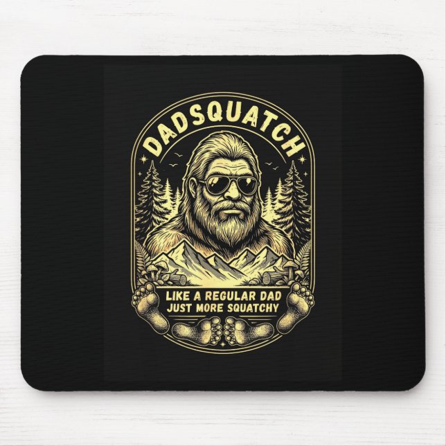 Alfombrilla De Ratón Dadsquatch como un padre regular más squatchy (Frente)