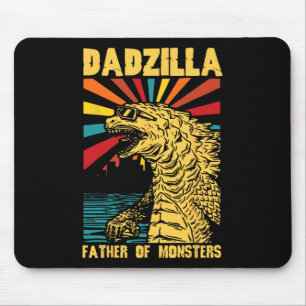Alfombrilla De Ratón Dadzilla Divertido Padre De Los Monstruos Vintage 