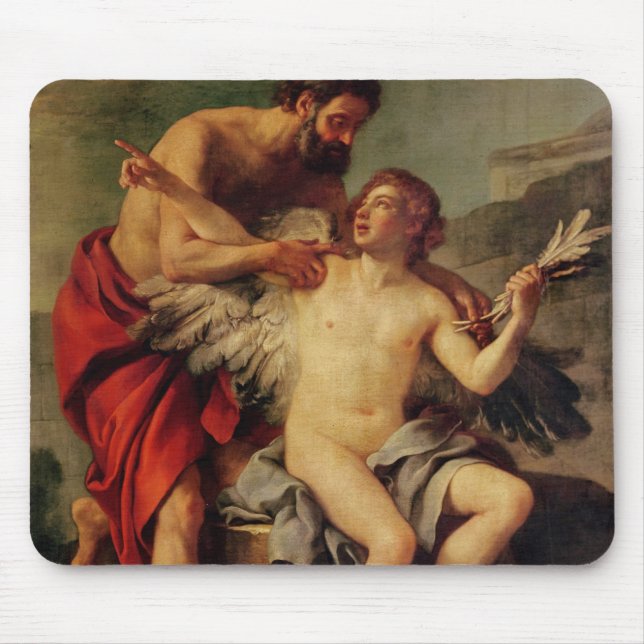 Alfombrilla De Ratón Daedalus que ata las alas de Ícaro, c.1754 (Frente)